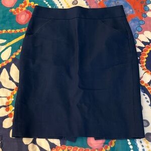 J. Crew Dark Blue Pencil Skirt